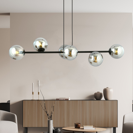 Lampa wisząca ROSSI 6 BL GRAFIT Emibig 875/6 czarny