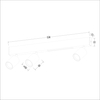 Milagro Lampa Sufitowa Magnet 5W+3xGU10 3000/4000K Czarny ML1134 CZARNY