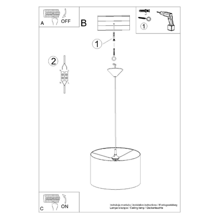 Sollux Lighting Lampa wisząca NOVA 40 biała SL.1404