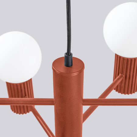 Sollux Lighting Żyrandol HALO 6 ochra czerwona SL.1833