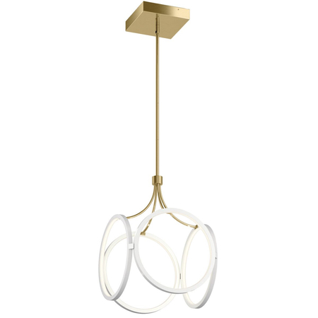 Lampa wisząca LED Ciri - Biała / Szampańskie złoto Quintiesse QN-CIRI-P-WH