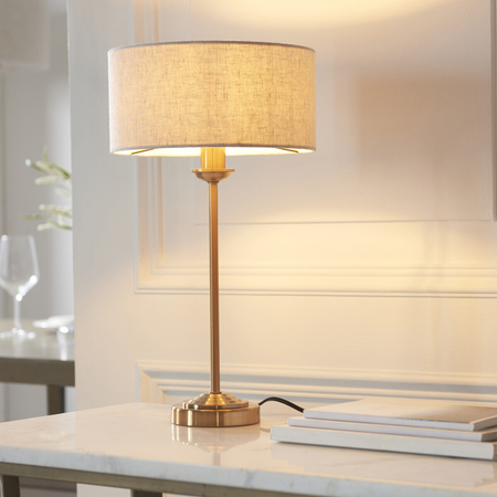 Lampa stołowa Endon Lighting Highclere 110728 mosiądz