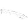 Sollux Lighting Plafon WINX 6L czarny/miedź SL.1380