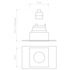 Spot Astro Trimless Square Fixed 1248018 Matowy Biały