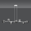 Lampa wisząca ROSSI 8 WH GRAFIT Emibig 878/8 biały/czarny