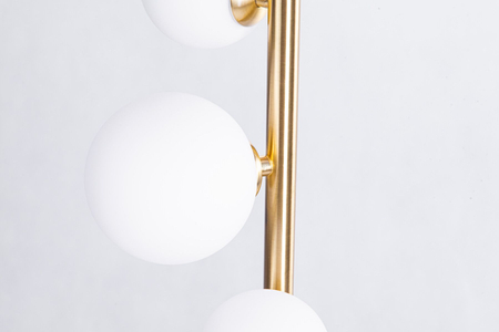 Lampa podłogowa SYBILLA 6 FLOOR GO Azzardo AZ4408 white / satin brass