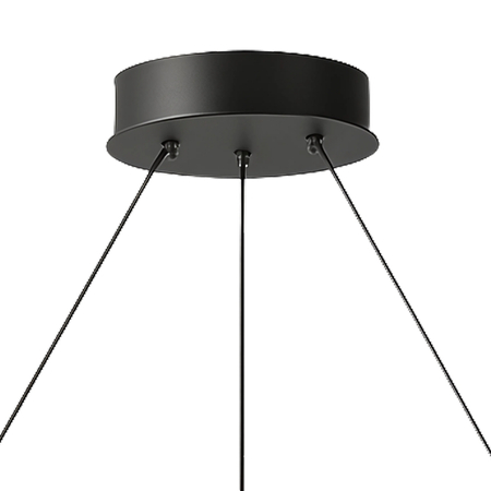 Lampa wisząca Abigali Moon w kształcie księżyca spiralna czarny