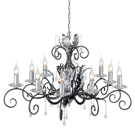 Żyrandol Elstead Lighting Amarilli patyna AML10-BLK-SILVER
