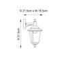 Kinkiet zewnętrzny Endon Lighting Klien YG-862-SS stalowy