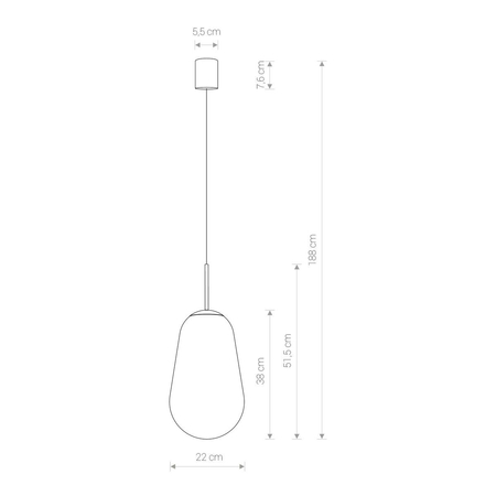 Lampa wisząca PEAR M Nowodvorski 7798 przezroczysty