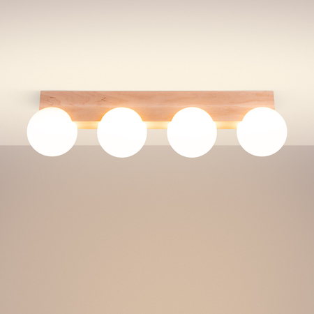 Sollux Lighting Plafon BULBO 4 naturalne drewno SL.1685