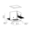 Lampa wpuszczana AQForm Squares 50 x 1 Trimless 230V Recessed Biały Struktura