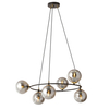 Lampa wisząca AZURA 6 Emibig 1294/6 czarny/złoty