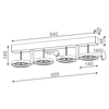 Reflektor AQForm Bares 111 X 4 R Spot Biały Struktura
