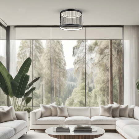 Milagro Lampa sufitowa Guarda 43W LED śr. 51cm ML0528 CZARNY