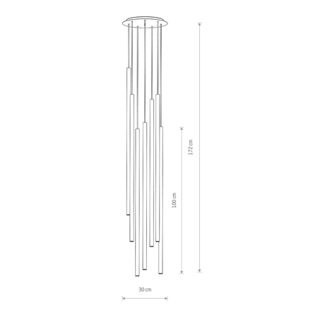 Lampa wisząca LASER 1000 Nowodvorski 7668 mosiądz