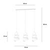 Lampa wisząca SAGA 3 WHITE Emibig 351/3 biały
