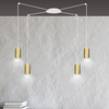 Lampa wisząca TRAKER 4 WH/GOLD Emibig 527/4 biały/złoty