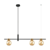 Lampa wisząca Italux PND-5225-3-BK-AMB Czarny, bursztynowy