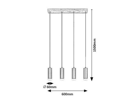 Oczko Rabalux Toras 72124 dąb
