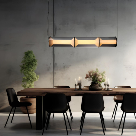 Light Prestige Lampa wisząca Aeris 3 linia dymna LED CCT LP-2137/3L SM