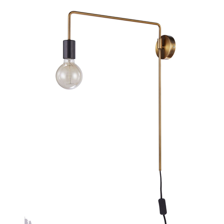 Kinkiet Italux Moniq MB-BR1721402-W1-G Czarny mat, złoty