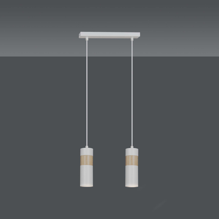 Lampa wisząca AKARI 2 WHITE Emibig 733/2 biały