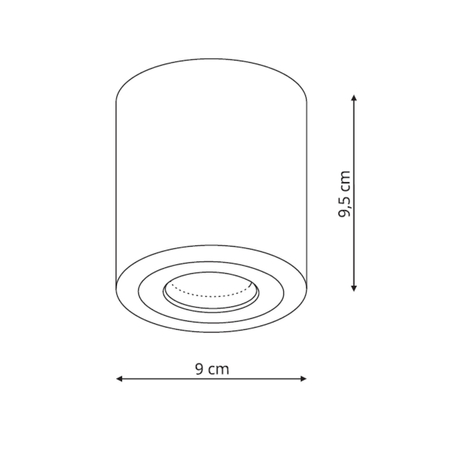Oczko Faro XL natynkowa 1xGU10 czarna IP65 LP-6510/1SM XL BK