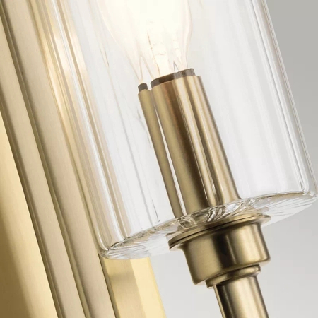 Kinkiet Kimrose - 1 źródło światła - Szczotkowany naturalny mosiądz Quintiesse QN-KIMROSE1-BNB