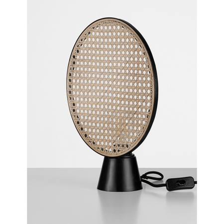 Lampa stołowa Luces Exclusivas COLVERZO LE45385 drewno jasne i ciemne, czarny