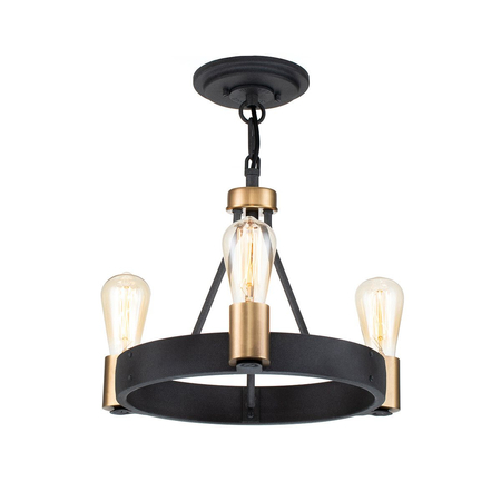 Lampa wisząca / Półplafon Silas - 3 źródła światła Quintiesse QN-SILAS-3P-DZ
