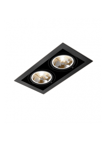 Oprawa podtynkowa AQform 30612-0000-T8-PH-02 SQUARES 111x2 Czarny struktura