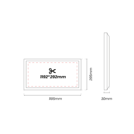 Eko-Light Panel Led 40W 4000K Backlit 120x30 EKP0243 BIAŁY