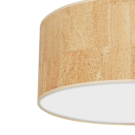 Milagro Lampa sufitowa Cork 3xE27 Ø50cm Biały / Korek MLP7521 BIEL / KOREK