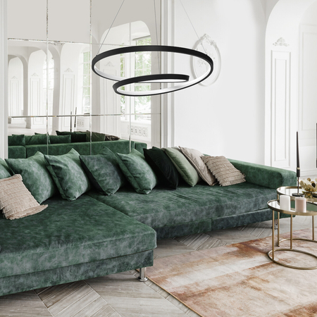 Milagro Lampa wisząca LUCERO BLACK 48W LED ML7948 CZARNY