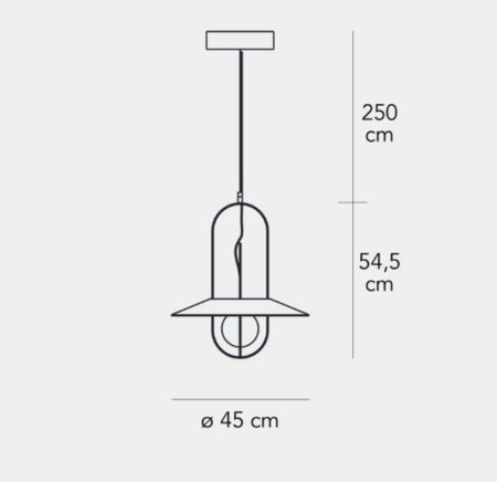 Lampa wisząca LED Fontana Arte F438G80550OBLE Setareh
