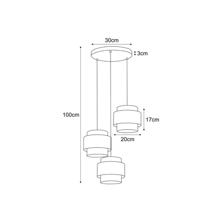 Lampa wisząca ETELA Kaja K-5172 czarny
