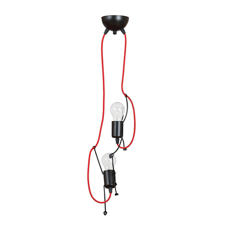 Lampa wisząca BOBI 2 BLACK Emibig 537/2 czarny