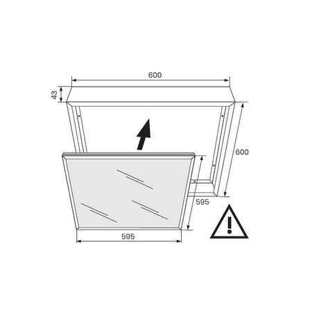 Eko-Light RAMKA 60x60 DO PANELU LED ALUMINIOWA EKP9131 BIAŁY