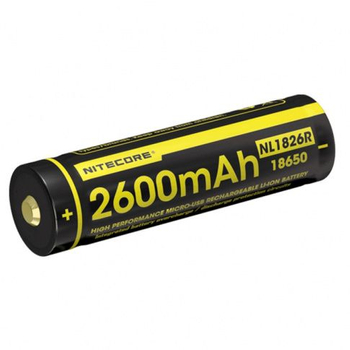 Akumulator Nitecore 18650 Micro USB NL1826R 2600mAh