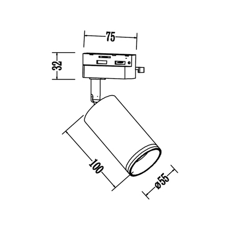 Milagro Oprawa Pipe Ring Track Czarny 1xGU10 ML2065 CZARNY