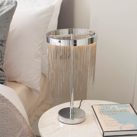 Lampa stołowa Endon Lighting Zelma 73769 chrom
