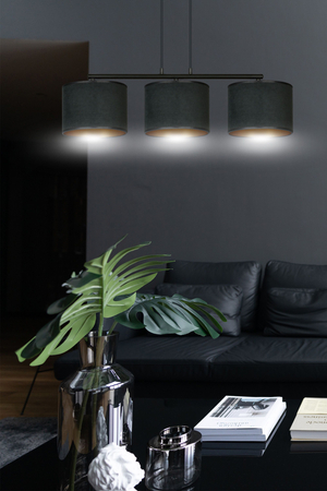Lampa wisząca HILDE 3 BL BLACK Emibig 1054/3 czarny