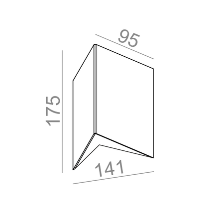 Kinkiet AQForm Graph LED 230V Wall Biały Struktura