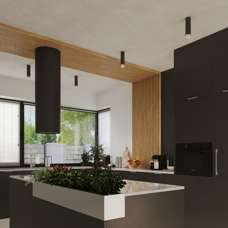 Sollux Lighting Plafon NERO 12,5 czarny/chrom SL.1408