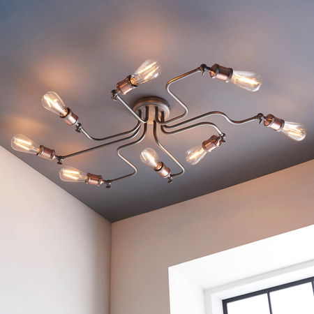 Lampa sufitowa Endon Lighting Hal 81610 miedziany
