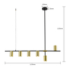 Lampa wisząca Arizona 6xGU10 czarno/złota LP-074/6PL BK/GD