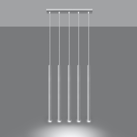 Sollux Lighting Lampa wisząca PASTELO 5 czarna SL.0472