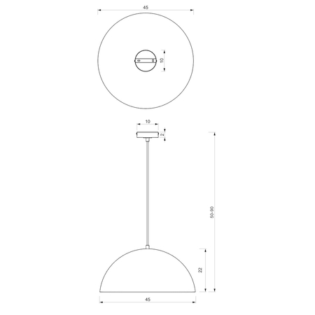 Milagro Lampa wisząca Beta Czarny/Biały 1xE27 45cm MLP8955 CZARNY / BIAŁY