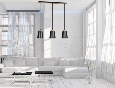 Lampa wisząca BOLERO 3 BLACK Emibig 442/3 czarny
